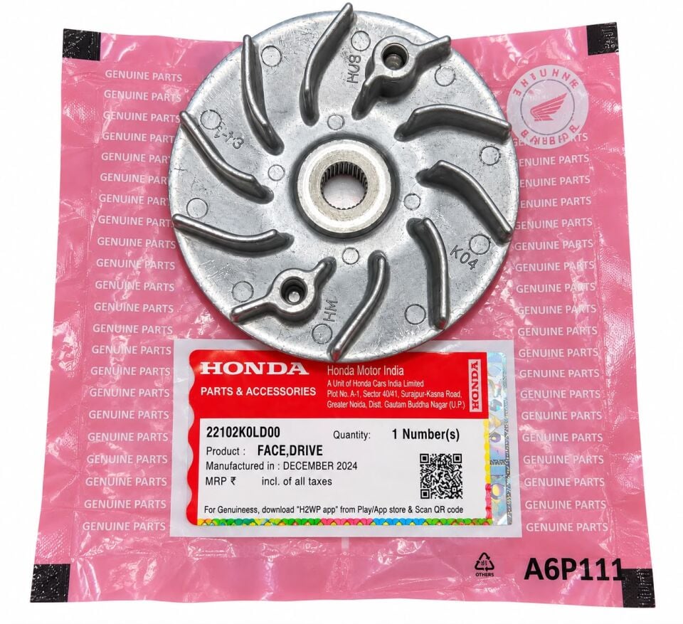 HONDA ACTİVA 125 ÖN VARYATÖR PERVANESİ ORJİNAL 2023 -2025  22102-K0L-D00