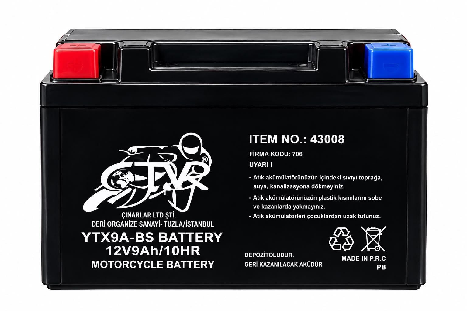 AKÜ YTX9A - BS BATTERY 12V9Ah/10HR