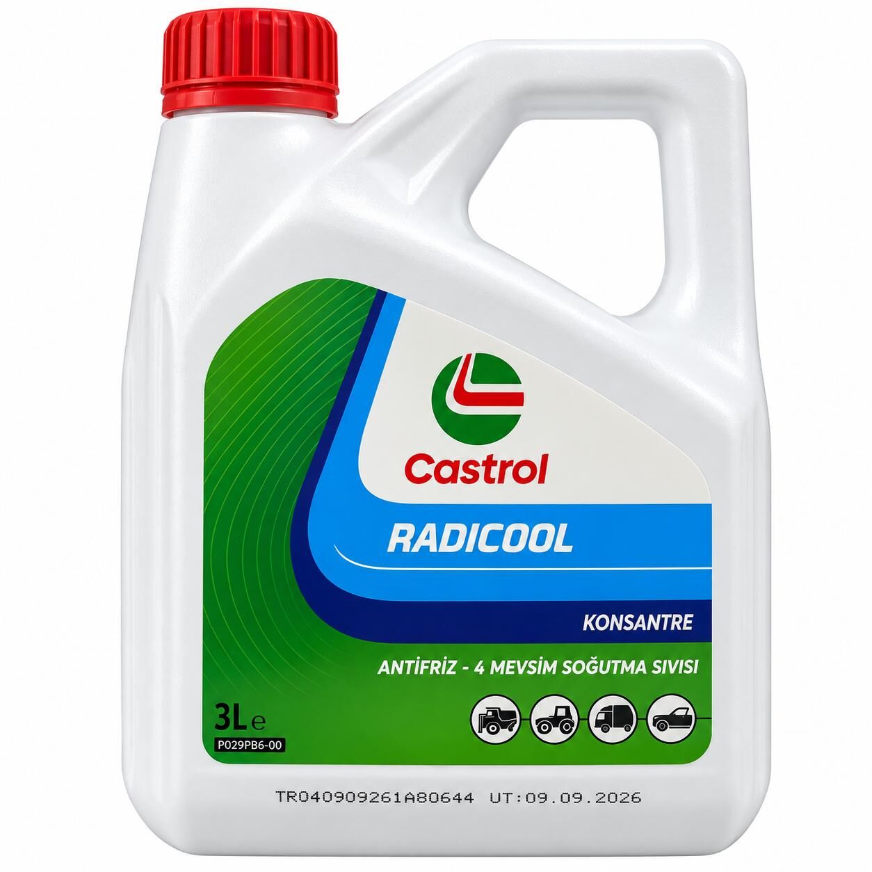 CASTROL RADICOOL KONSANTRE ANTİFRİZ- 4 MEVSİM SOĞUTMA ISISI 3L