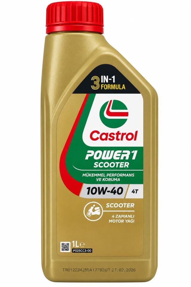 CASTROL POWER 1 SCOOTER 10W - 40 1l MOTO YAĞI